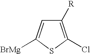 Halogenated thiophene monomer for the preparation of regioregular polythiophenes