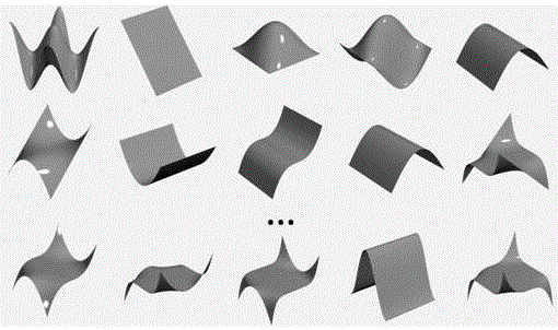 Sparse representation and parameterization-based curved surface fitting method