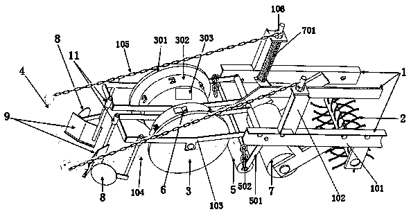 Millet film mulching hill planter