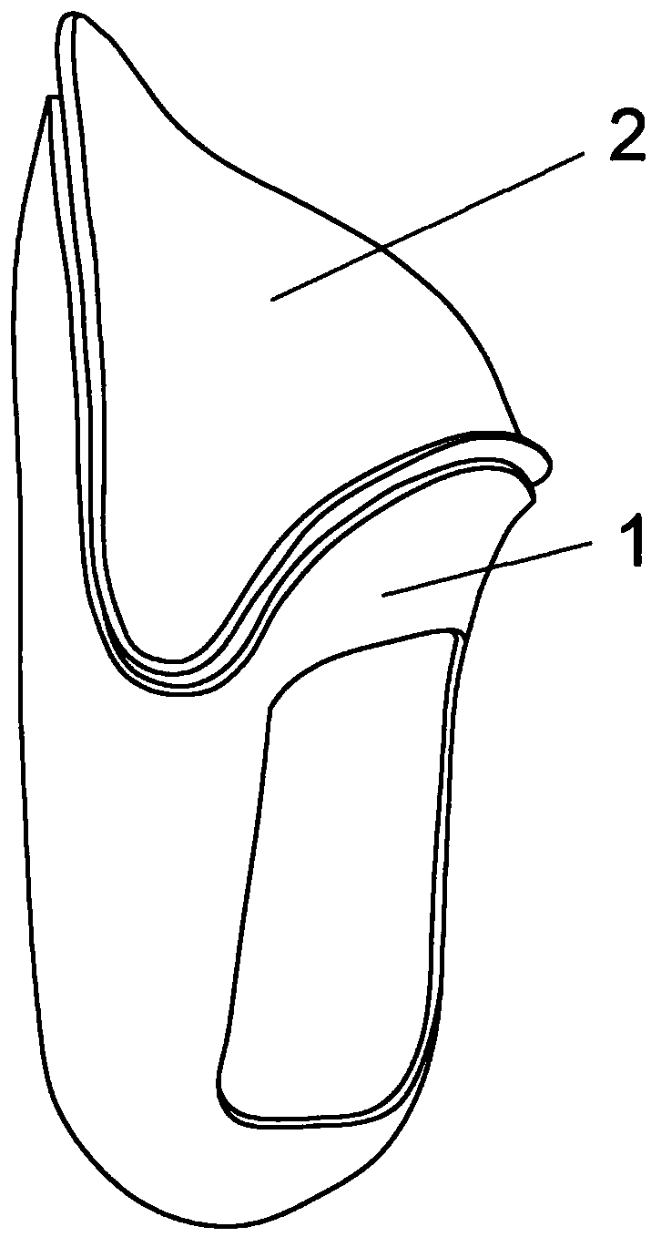 Receiving cavity for lower limb prosthesis and preparation method thereof