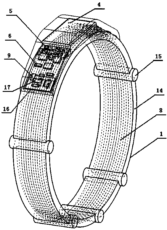 Wireless rechargeable electronic bracelet and wireless charging method thereof