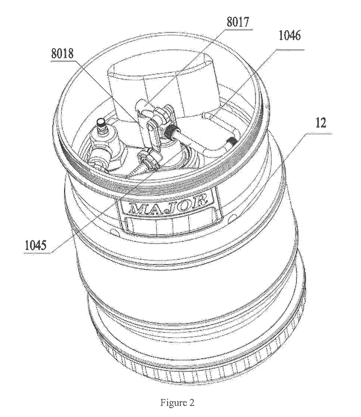 Integrated alcoholic beverage fresh-keeping barrel system