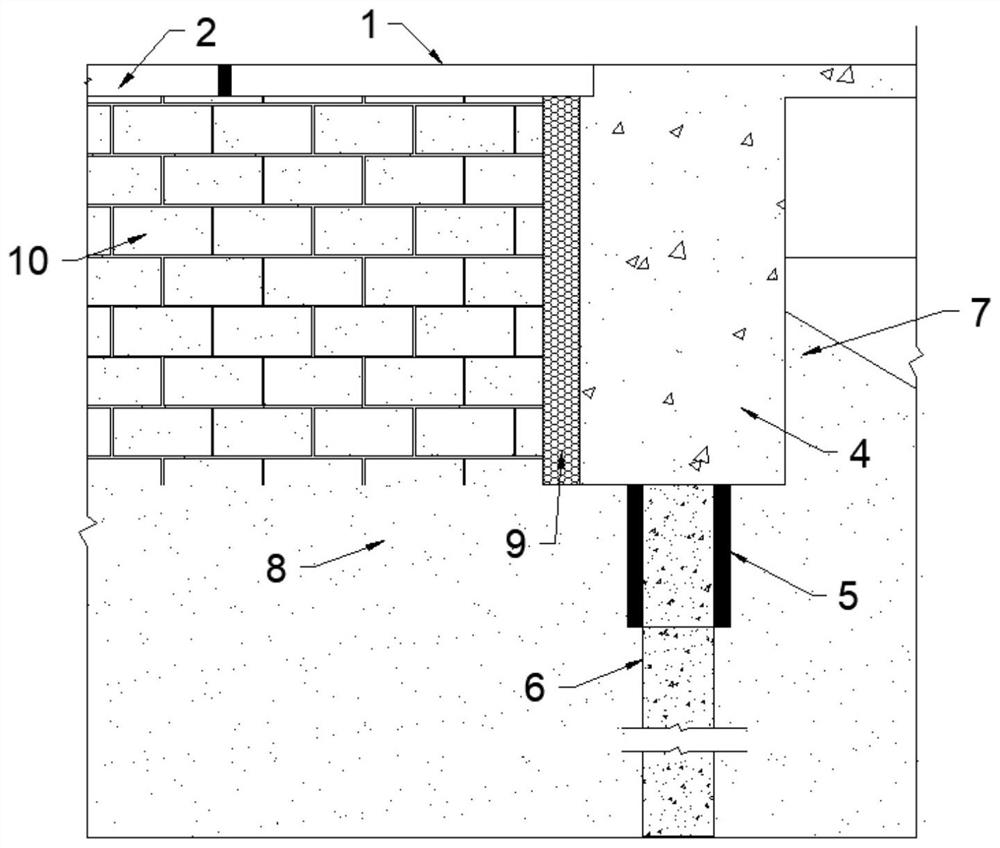 Integral bridge abutment structure for controlling subsidence of abutment backfill and construction method of integral bridge abutment structure