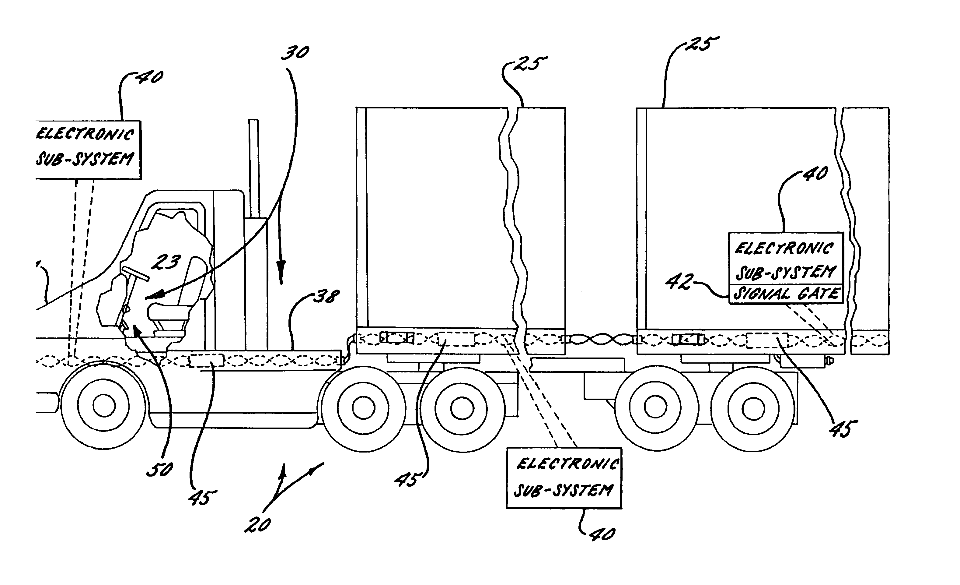 Method for data communication between a vehicle and a remote terminal