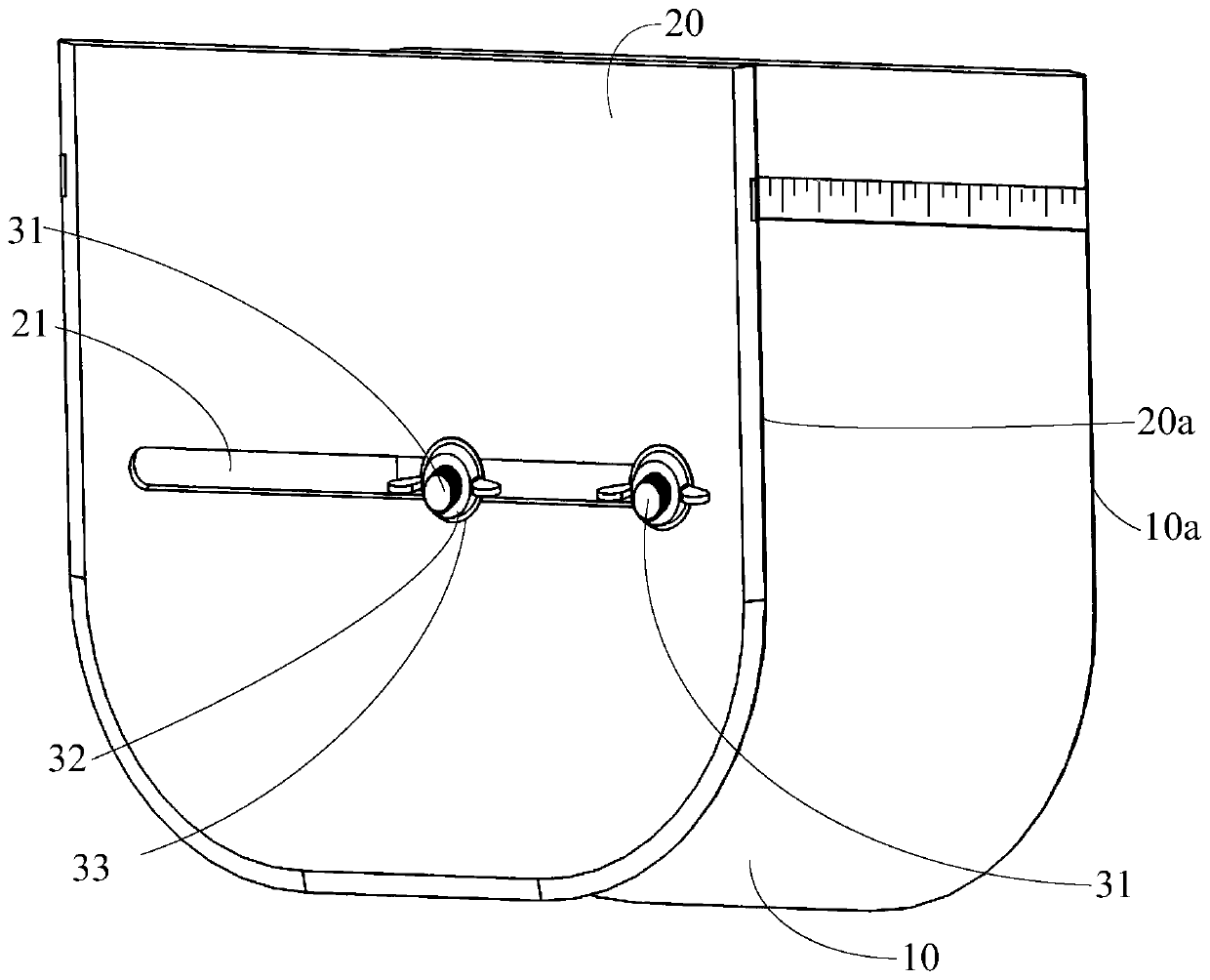 A measuring tool for the cable groove of a suspension bridge cable clamp
