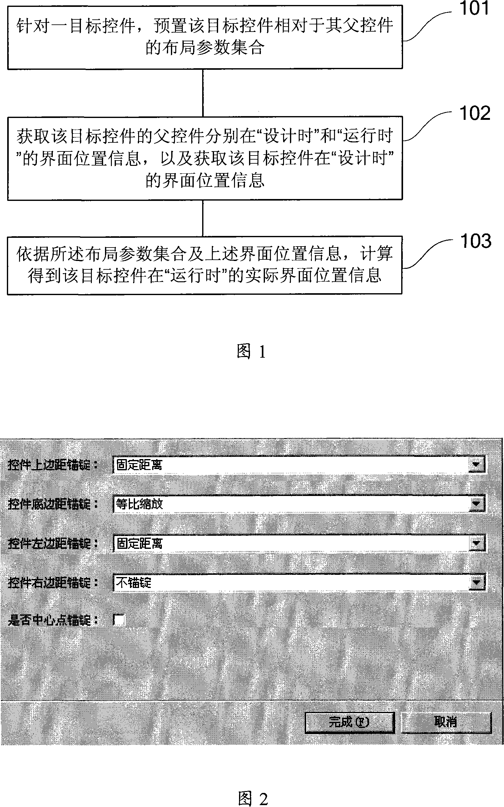 Method and system for dynamic laying-out interface element