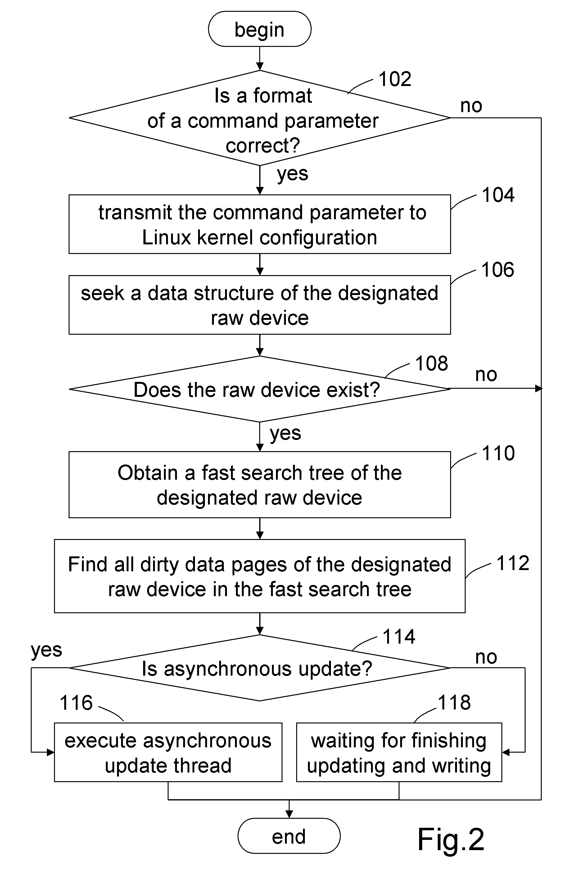 System and method for updating dirty data of designated raw device