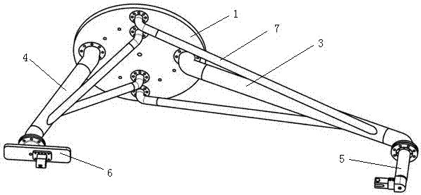 Forked space rod-type parachute wind tunnel test supporting device