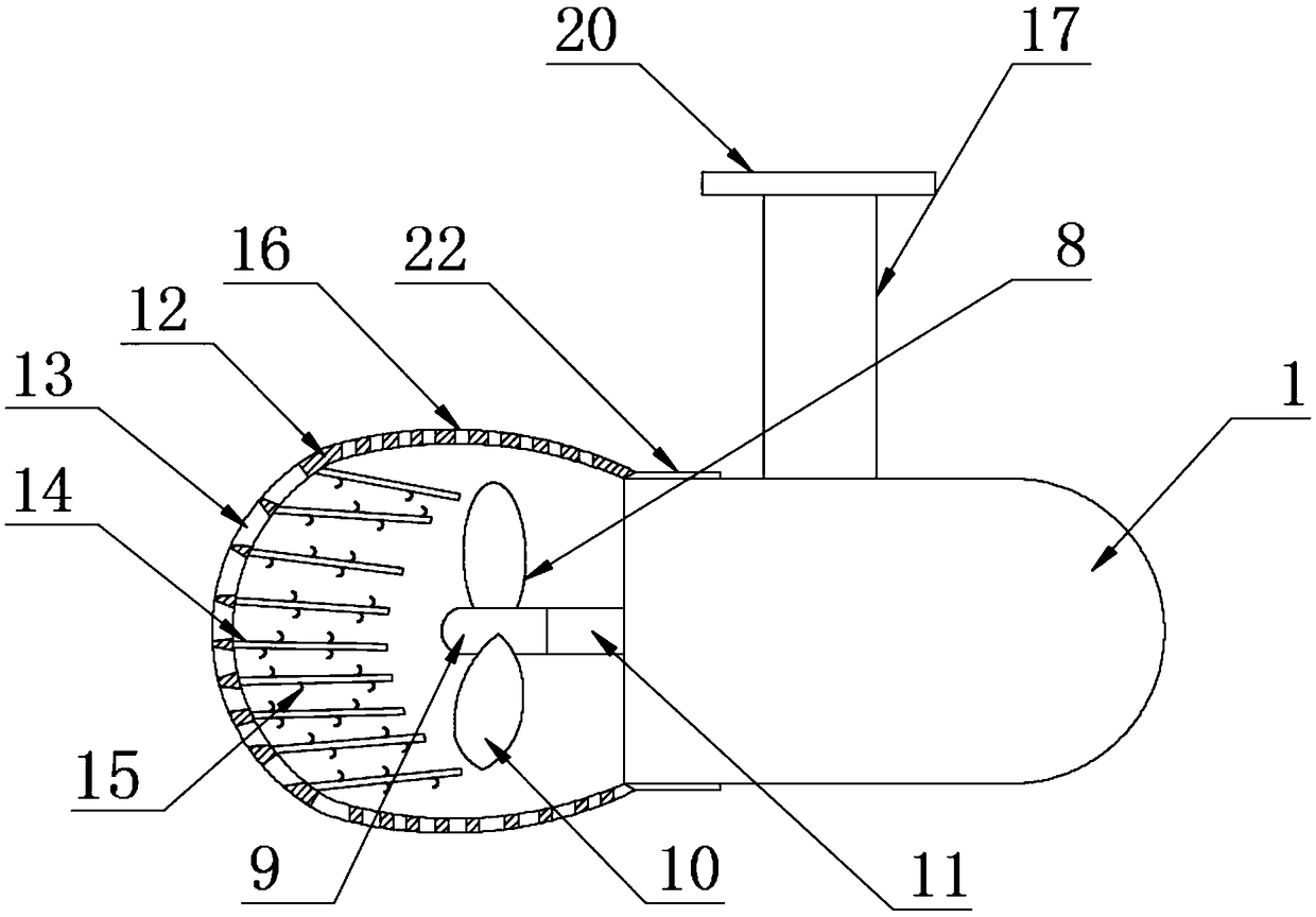 Anti-winding ship nacelle and protection method thereof