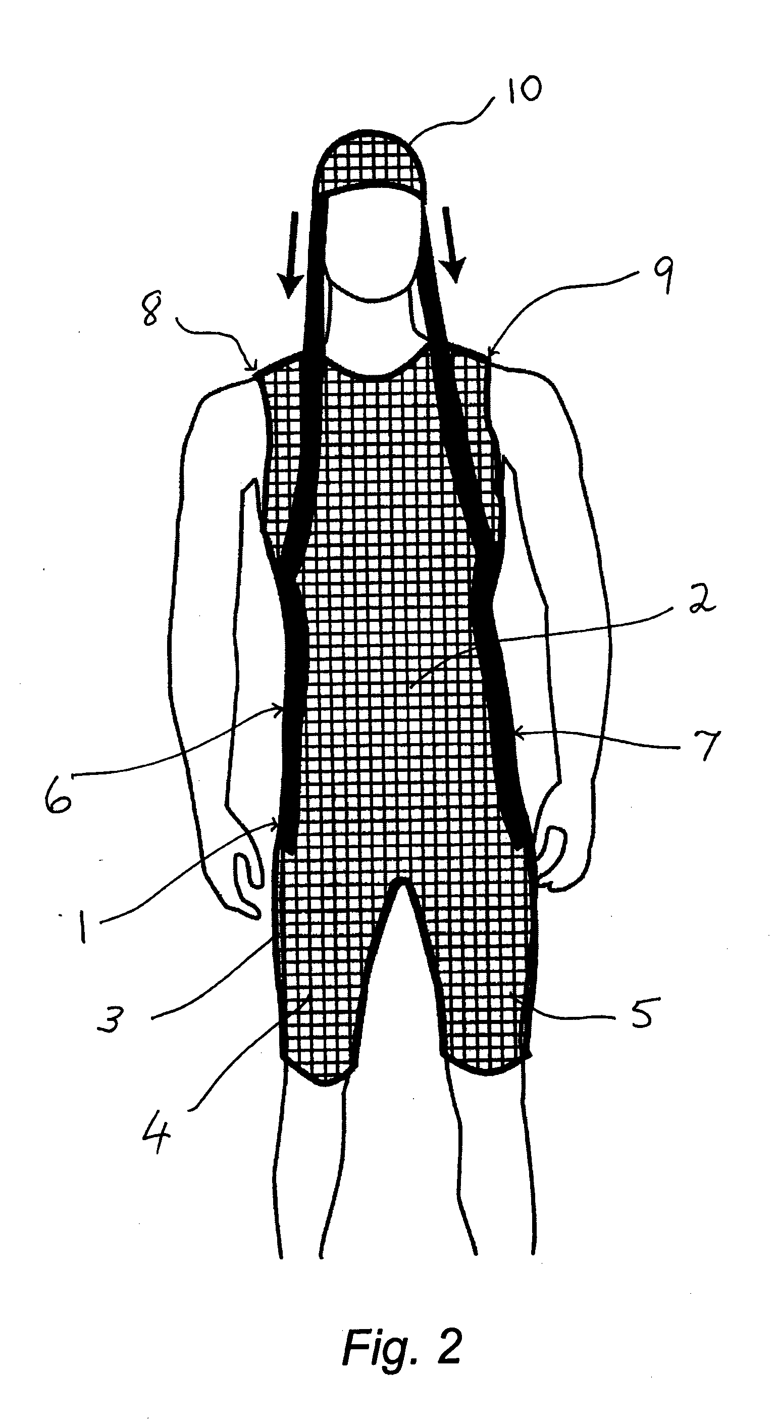 Antigravity whole body exercise garments