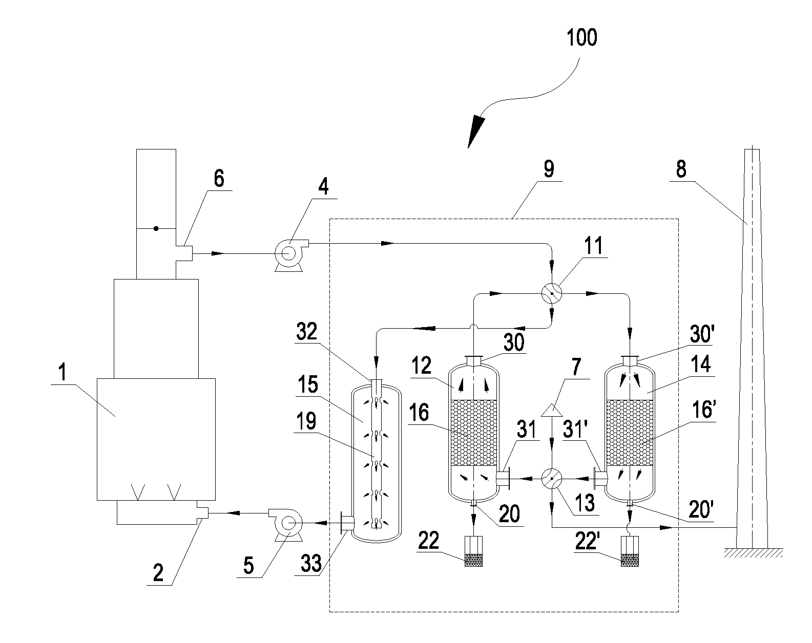 Fired heater and method of using the same