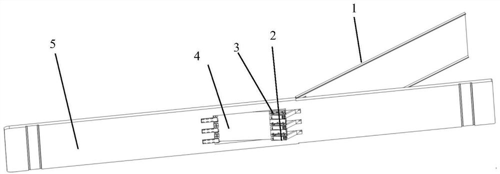 Buttock position anti-slipping mechanism for medical transfer bed