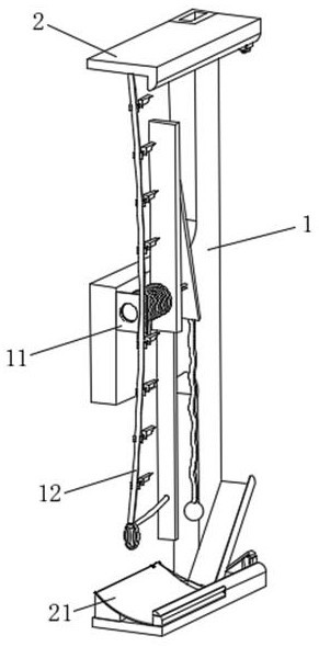 A curtain wall installation bracket device for construction engineering