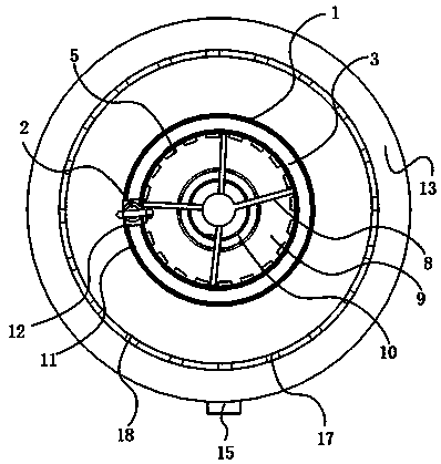 Zoned material release finishing barrel and work method thereof