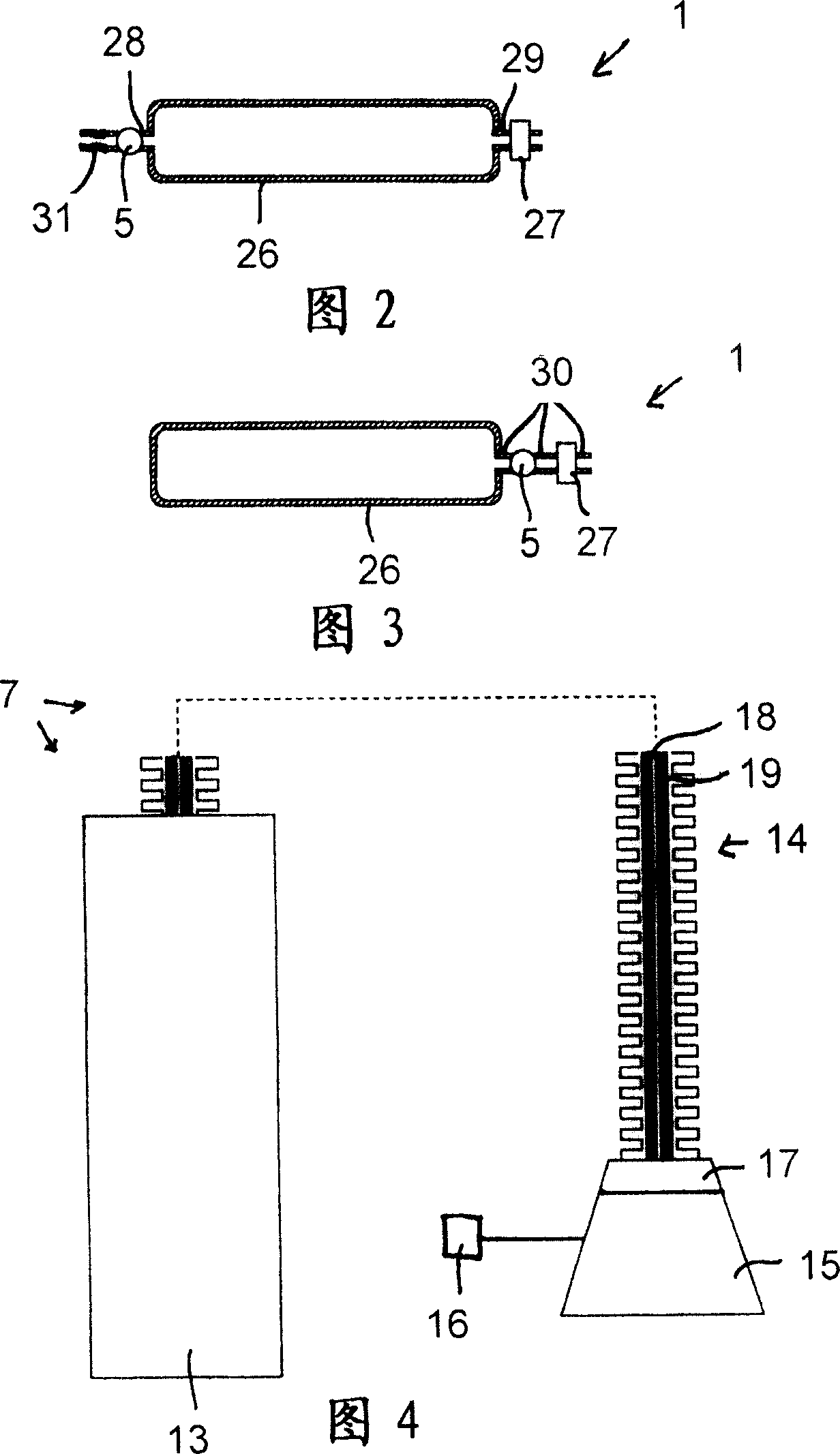 Process and arrangement for filling a high pressure gas container with liquefied gas under hydrostatic pressure