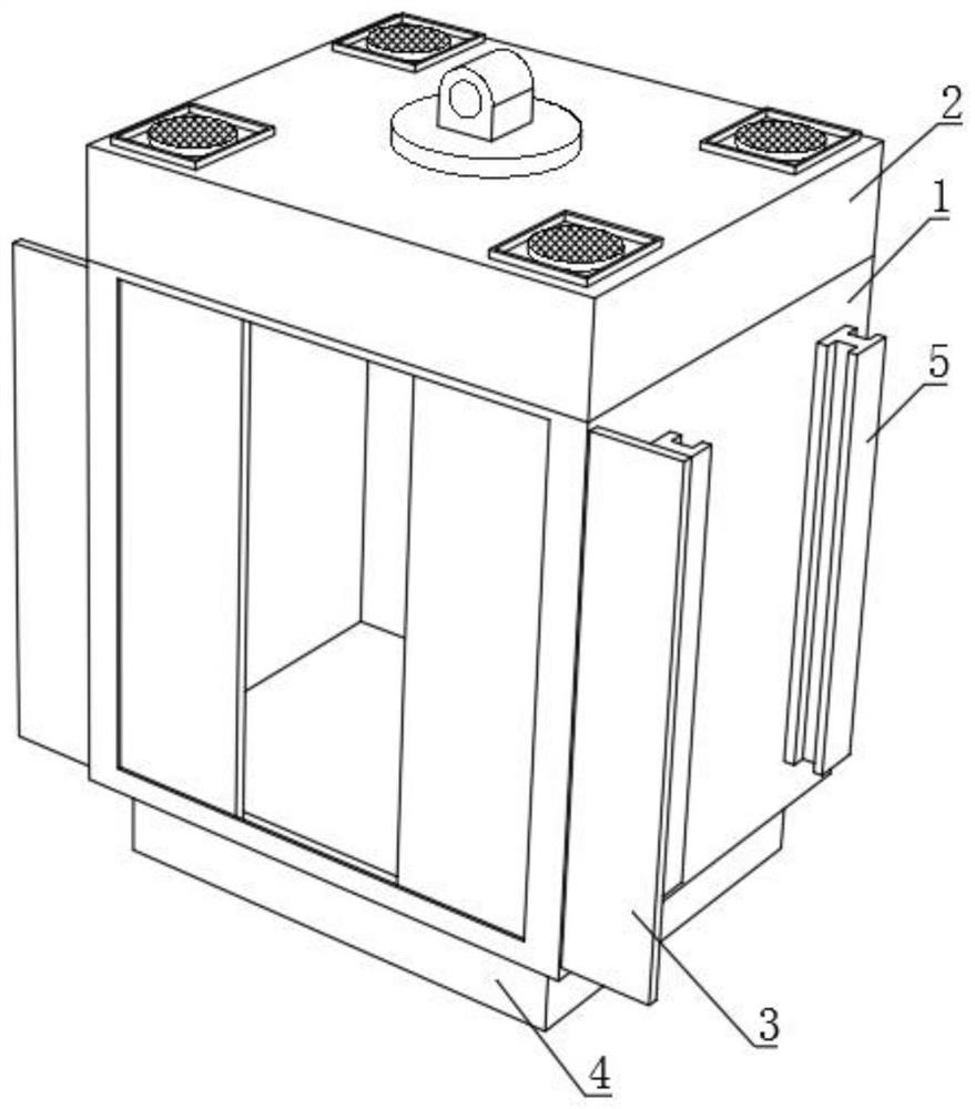 Box type elevator with buffering function