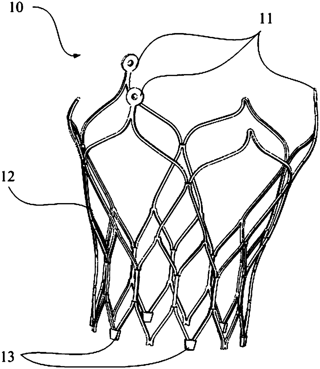 Interventional valve assembly, interventional valve fixing device and application thereof