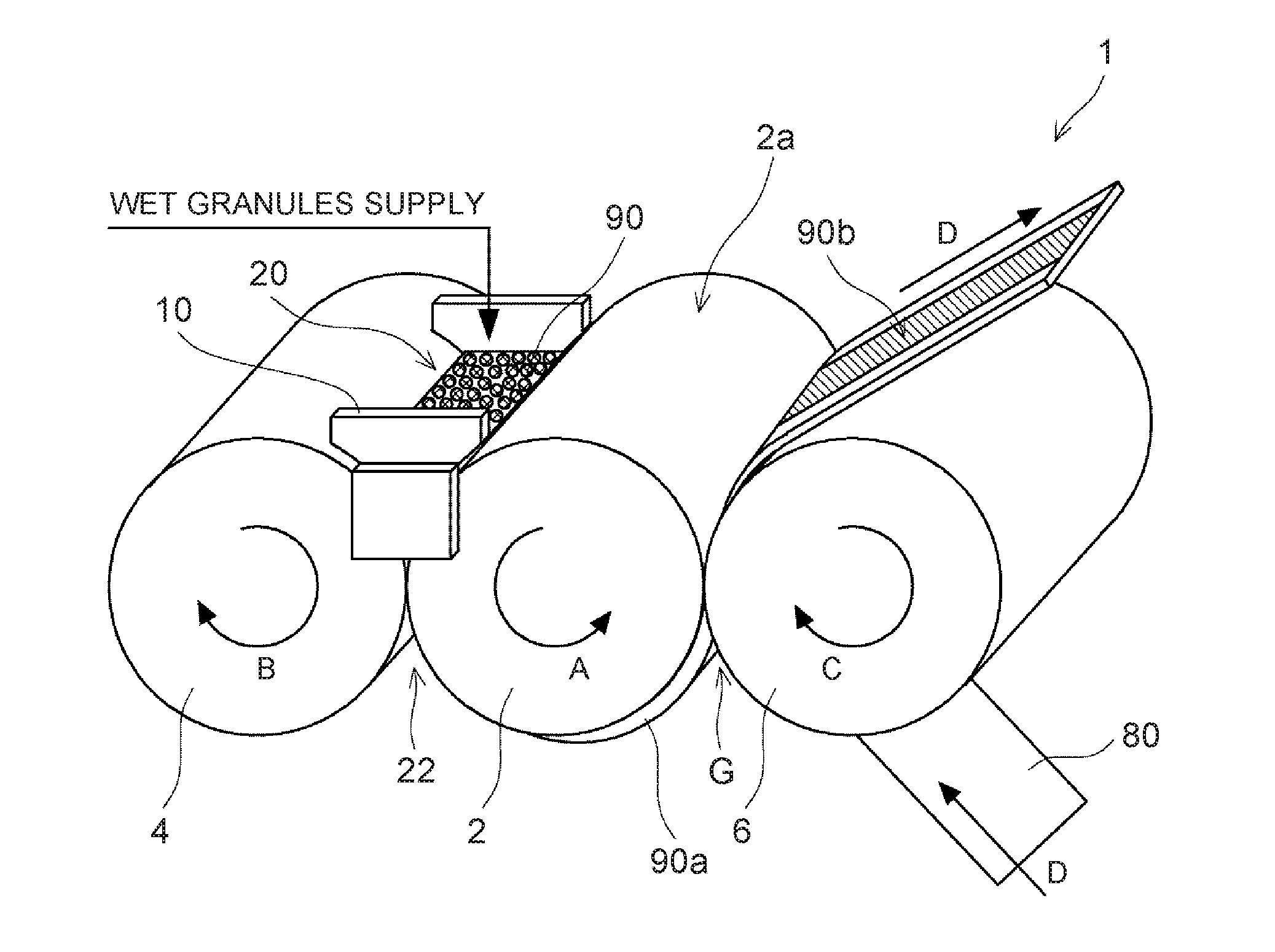 Manufacturing method of electrode and wet granules