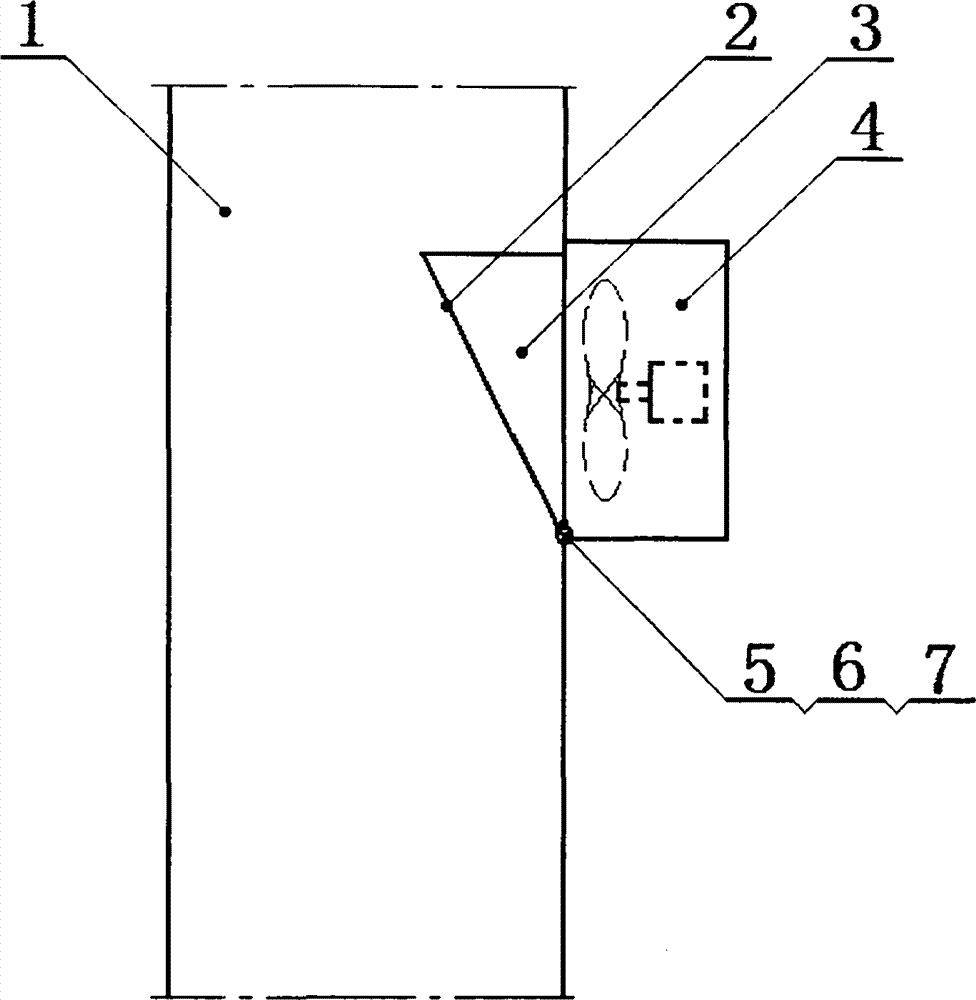 Exhaust fan panel used for high-rise housing flue