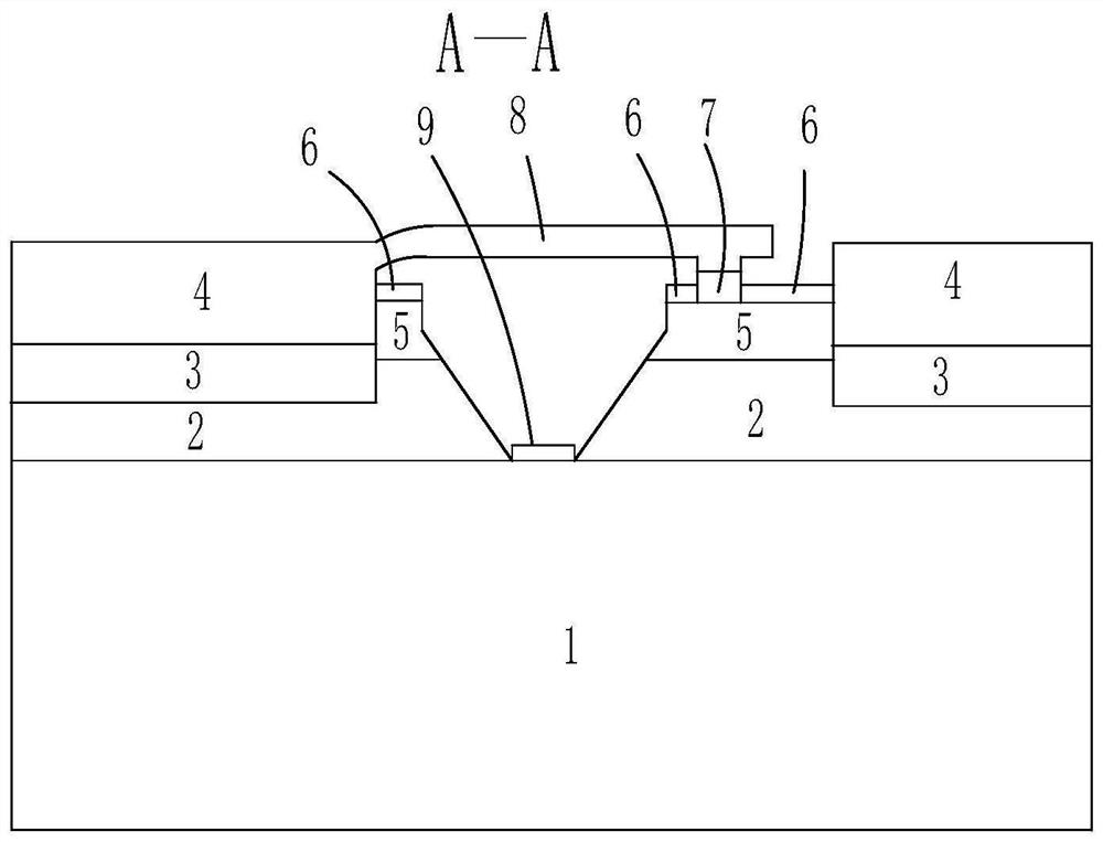 Bias frequency mixing Schottky diode structure and semiconductor device