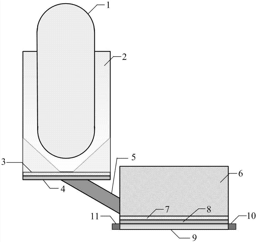 Large-scale passive pressurized water reactor nuclear power plant reactor core catcher with melt expansion room