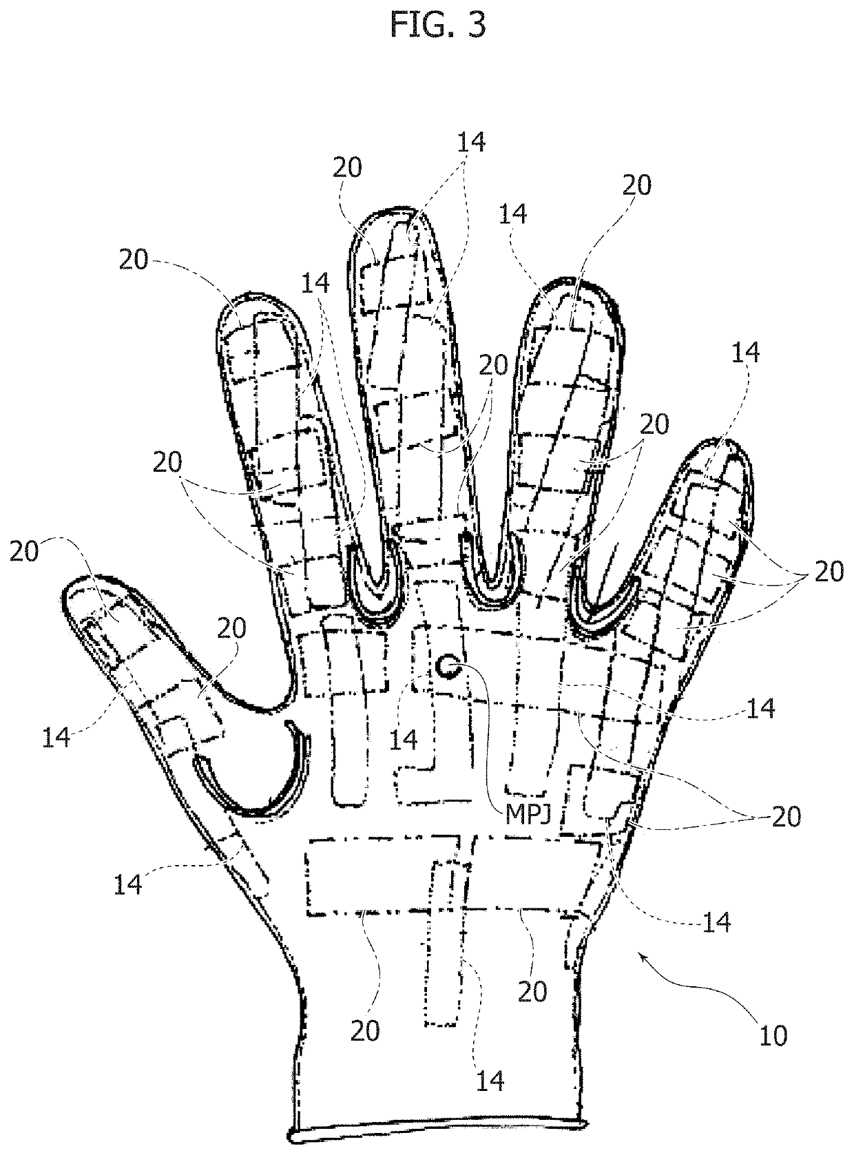 Sensorized glove and corresponding method for ergonomic analysis of the hand, in particular a worker's hand