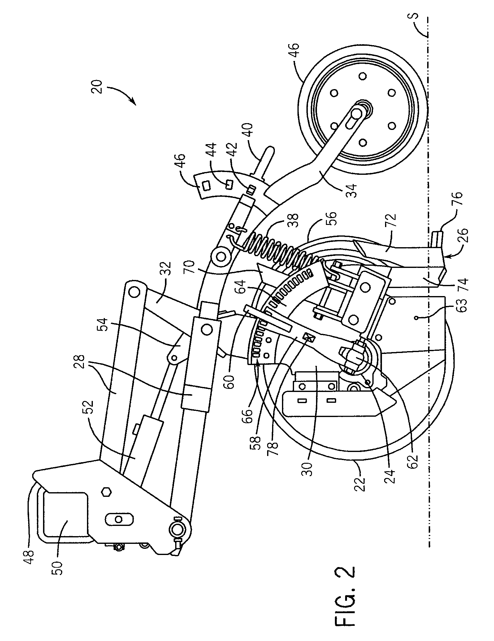 Automatic down pressure adjustment system for set of ganged disc openers