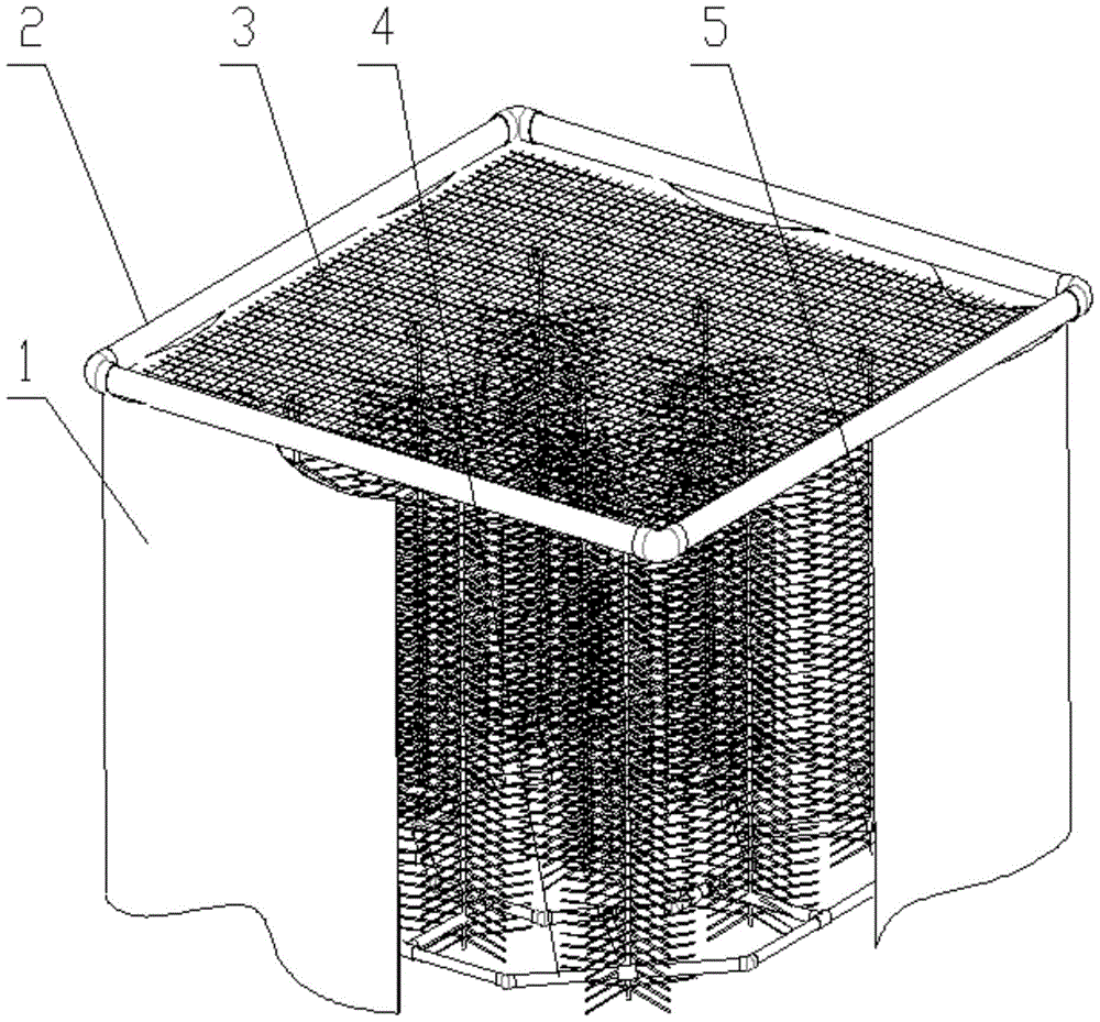 Simple ecological floating bed and system for aquaculture pond