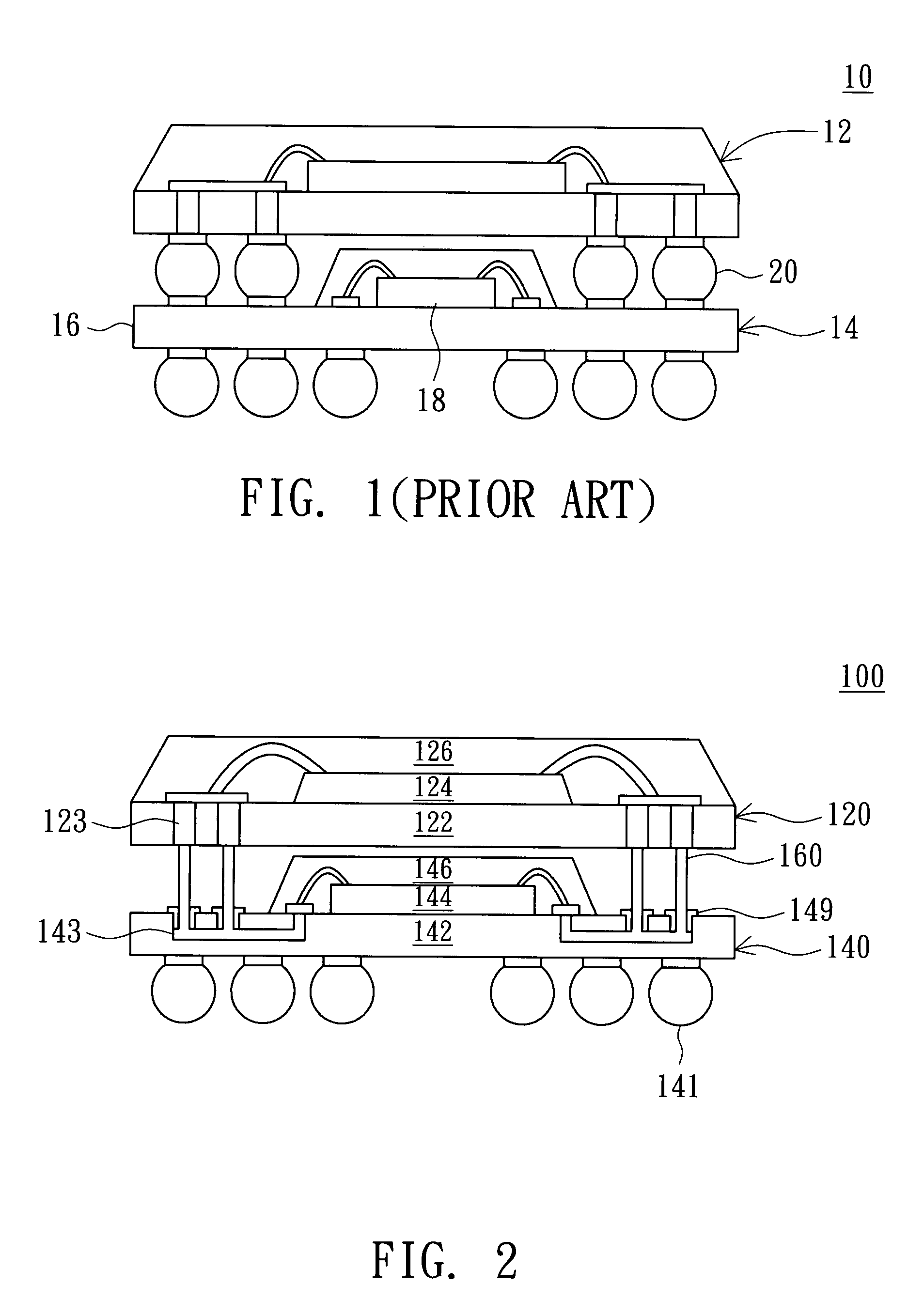 Structure of package on package and method for fabricating the same