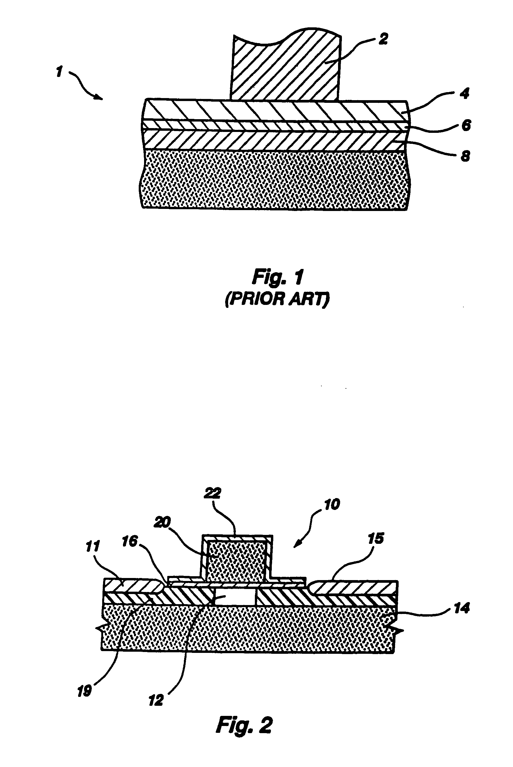 Electrical and thermal contact for use in semiconductor devices and corresponding methods