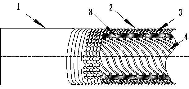 Novel flooded type evaporating heat exchange tube