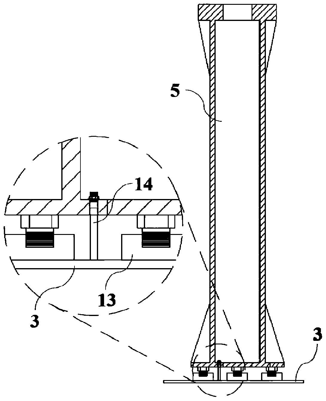 Staggered mounting method of lower furnace shell and in-furnace equipment of air heating furnace