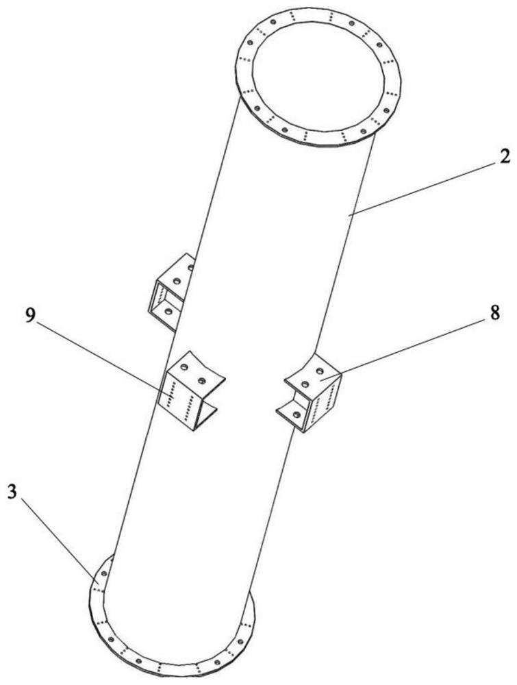 A composite steel tube concrete column beam column joint and column-column inner steel tube flange connection system