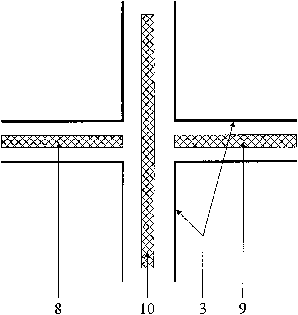 Buckling-resistant supporting element bound by four square pipes