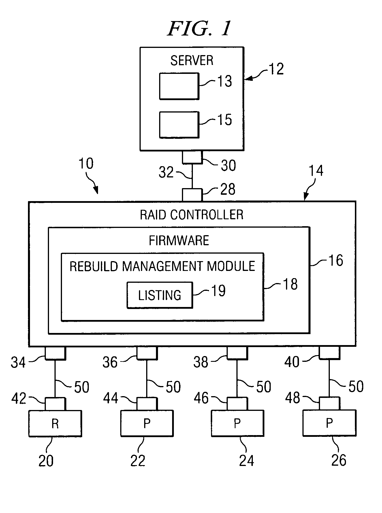 System and method for rebuilding a storage disk