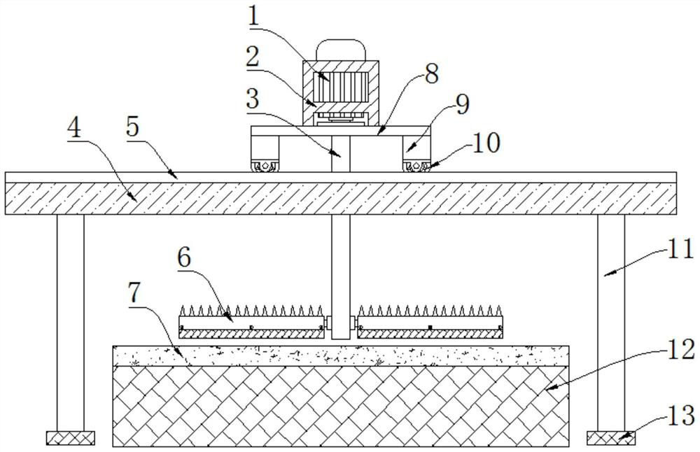 Rotary scraper device for automatic segment concrete trowelling machine and using method