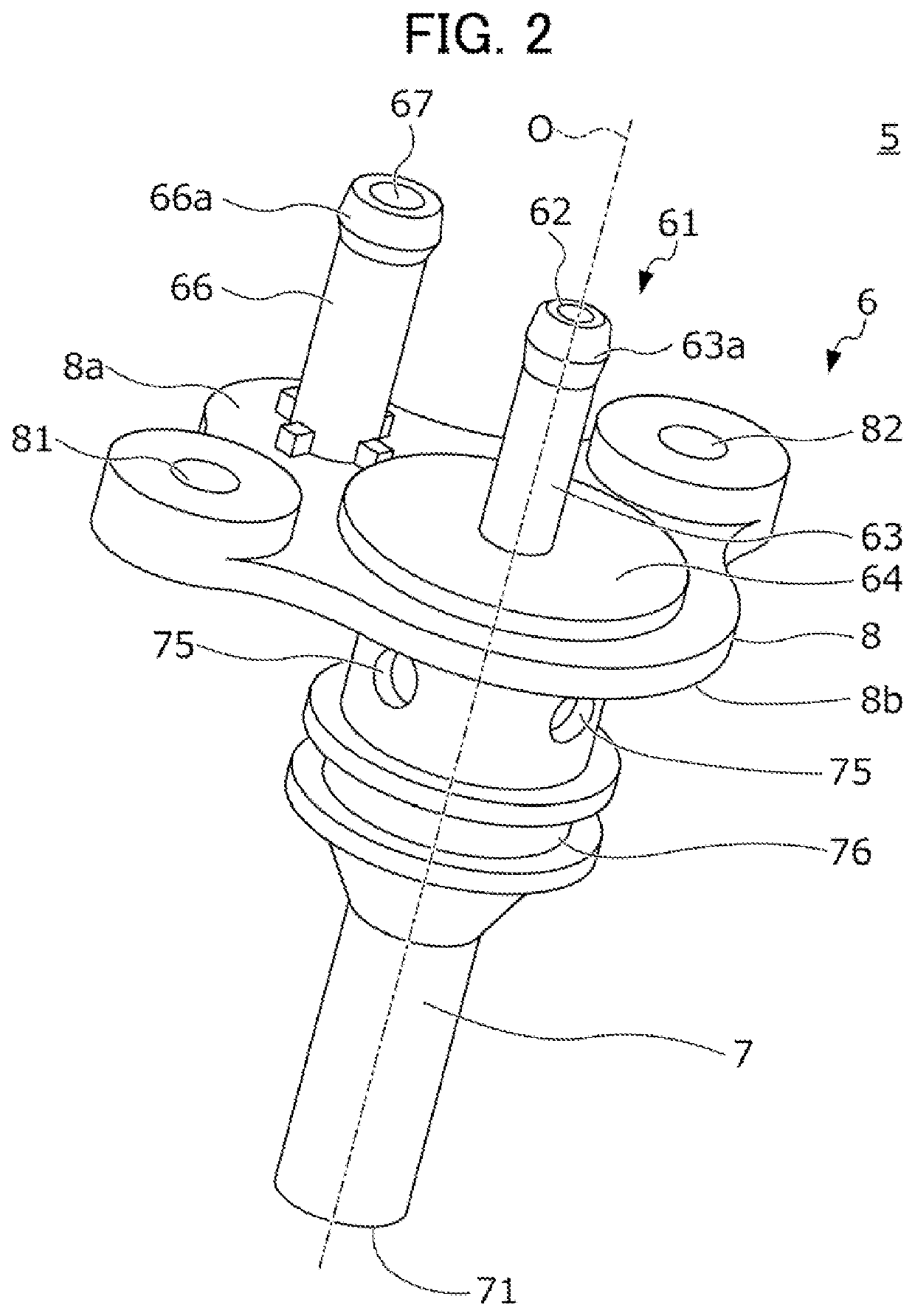 Evaporated fuel treatment device and fluid treatment device