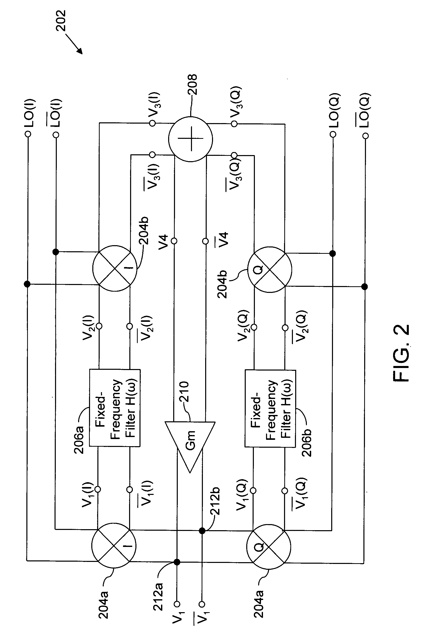 Tuning circuitry utilizing frequency translation of an impedance from a fixed-filter frequency response