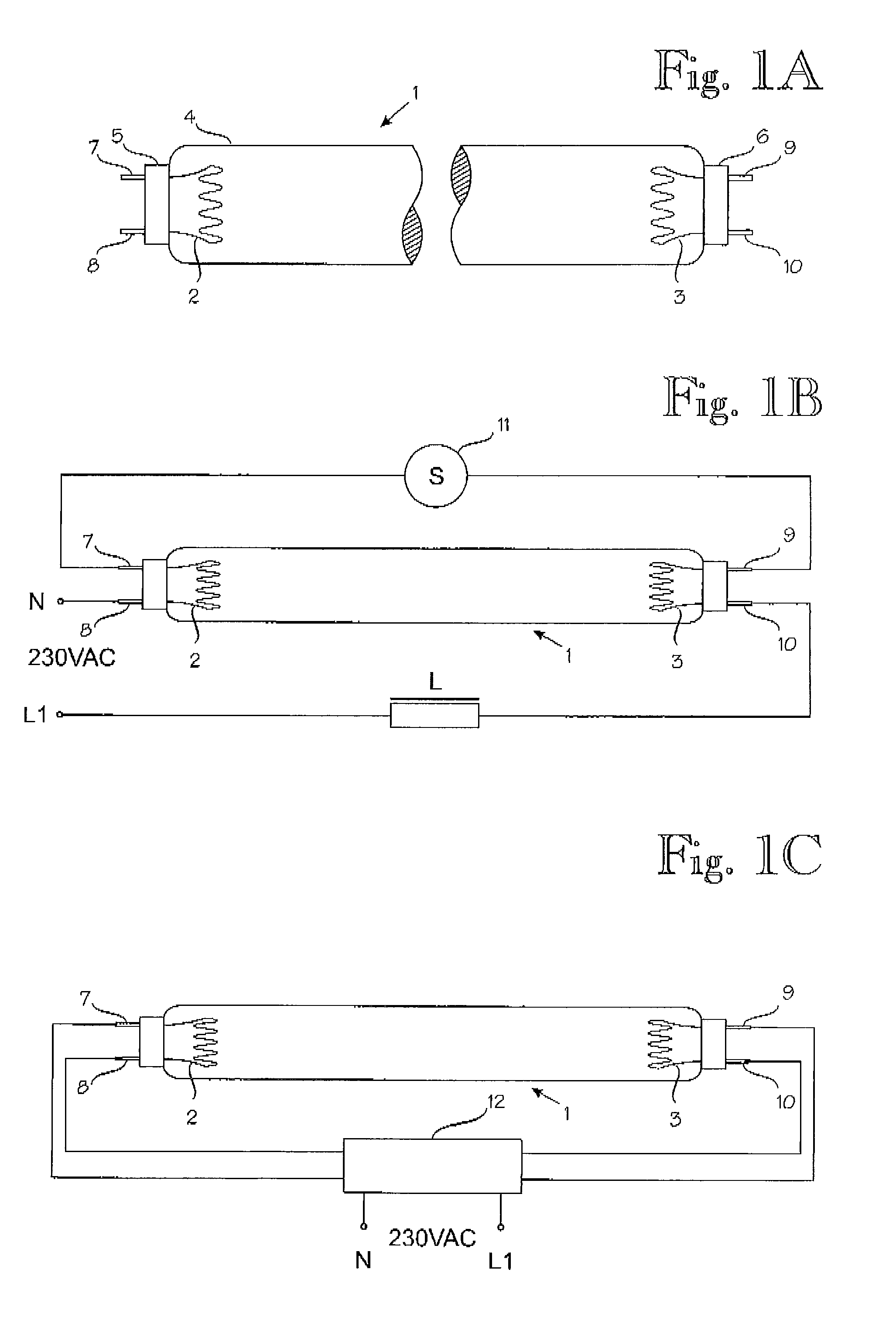 LED tube and lamp arrangement