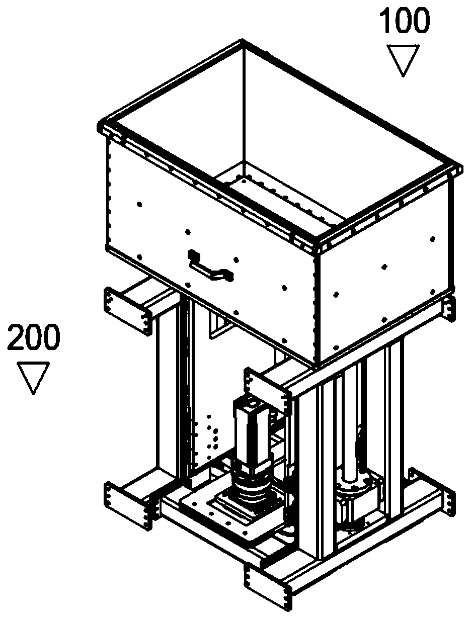 Device for connecting lifting mechanism and working box and applied to 3D printer