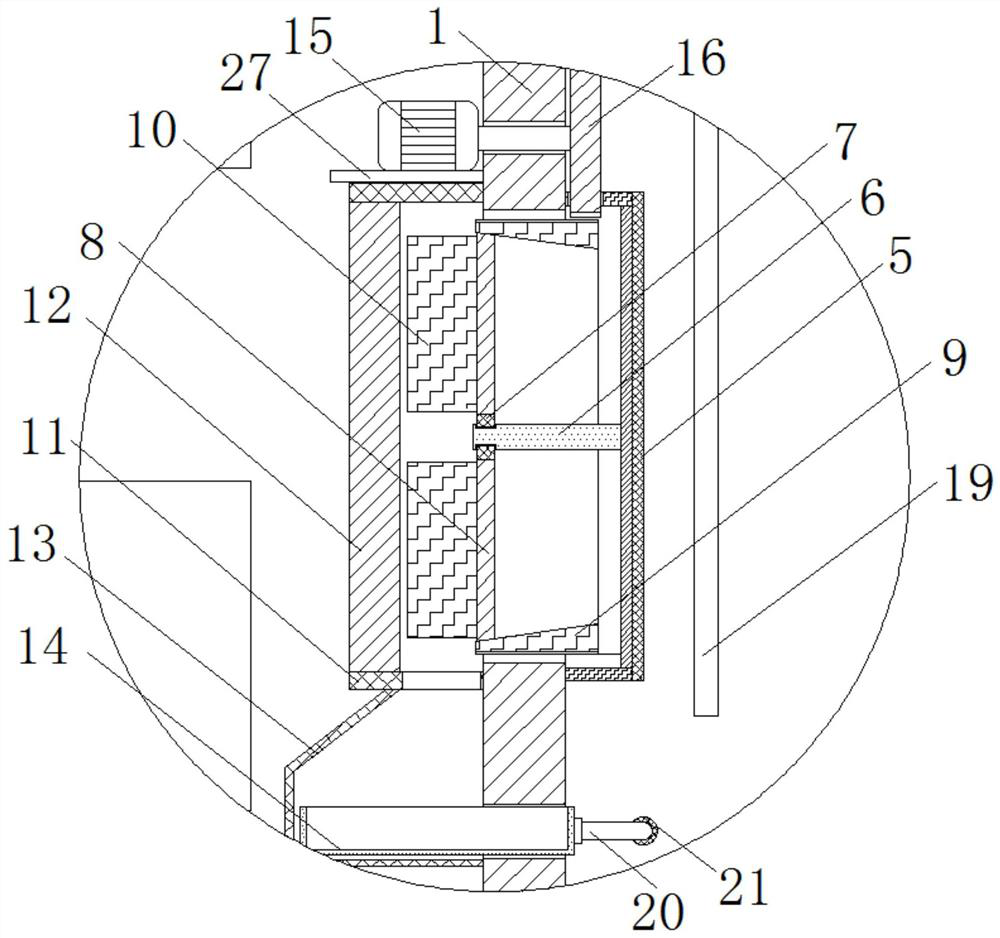 Ventilation device of buried prefabricated substation