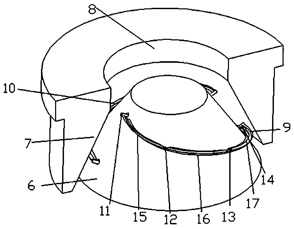 Novel rock cone crusher movable cone and using method thereof