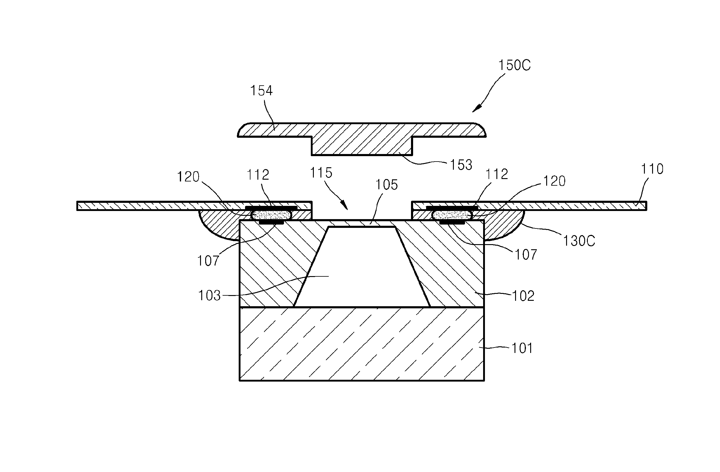 Contact force sensor package, blood pressure meter with the same, and method for fabricating the contact force sensor package