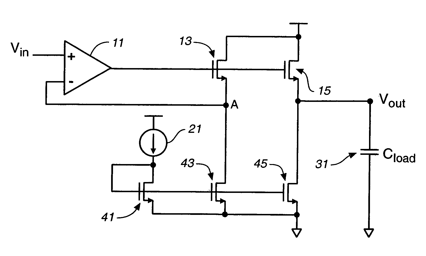 Voltage buffer for capacitive loads