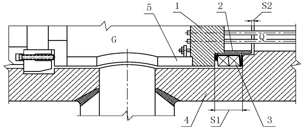 Device used for adjusting heat expansion difference of inner sleeve heat exchanger