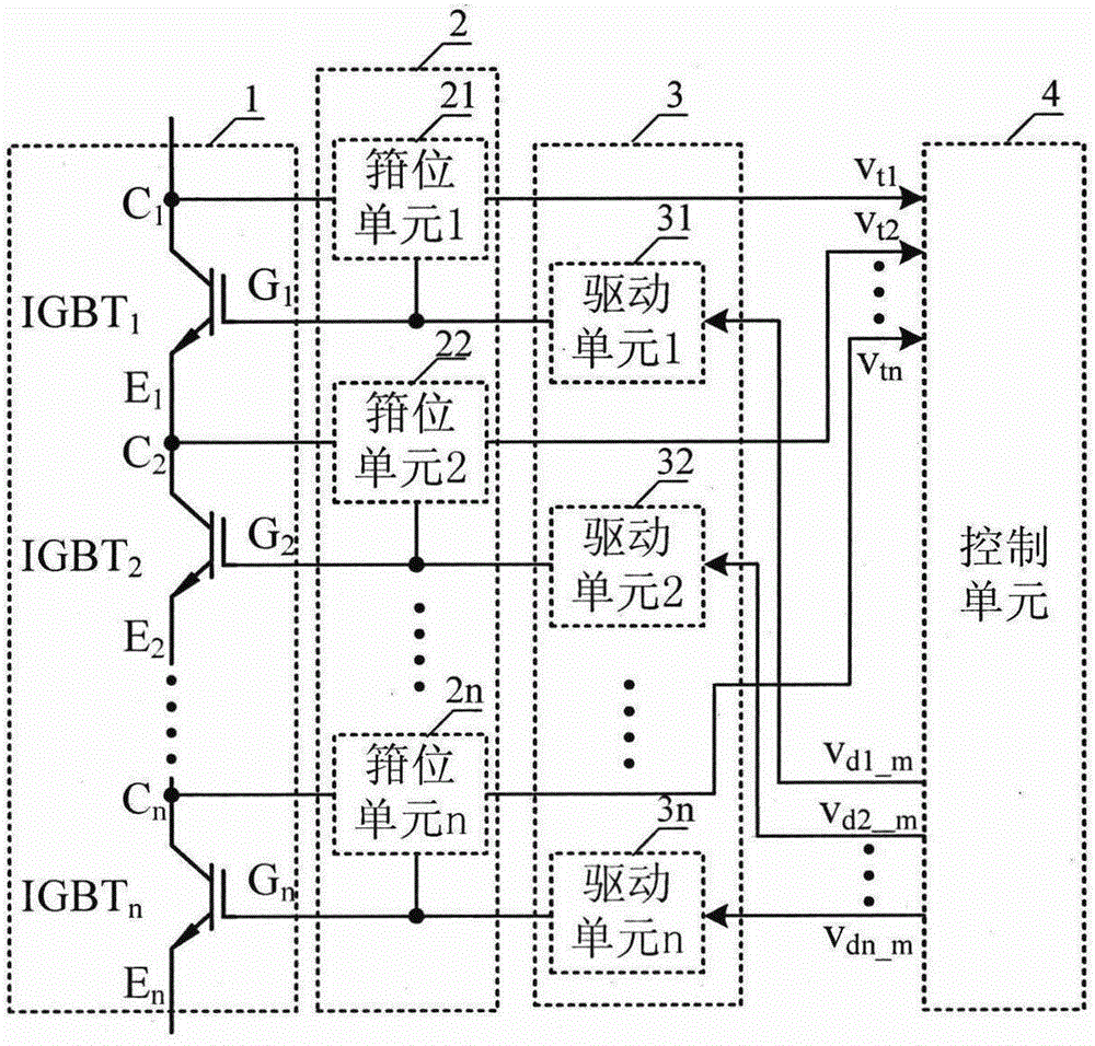 IGBT (insulated gate bipolar transistor) series connection voltage balancing control method