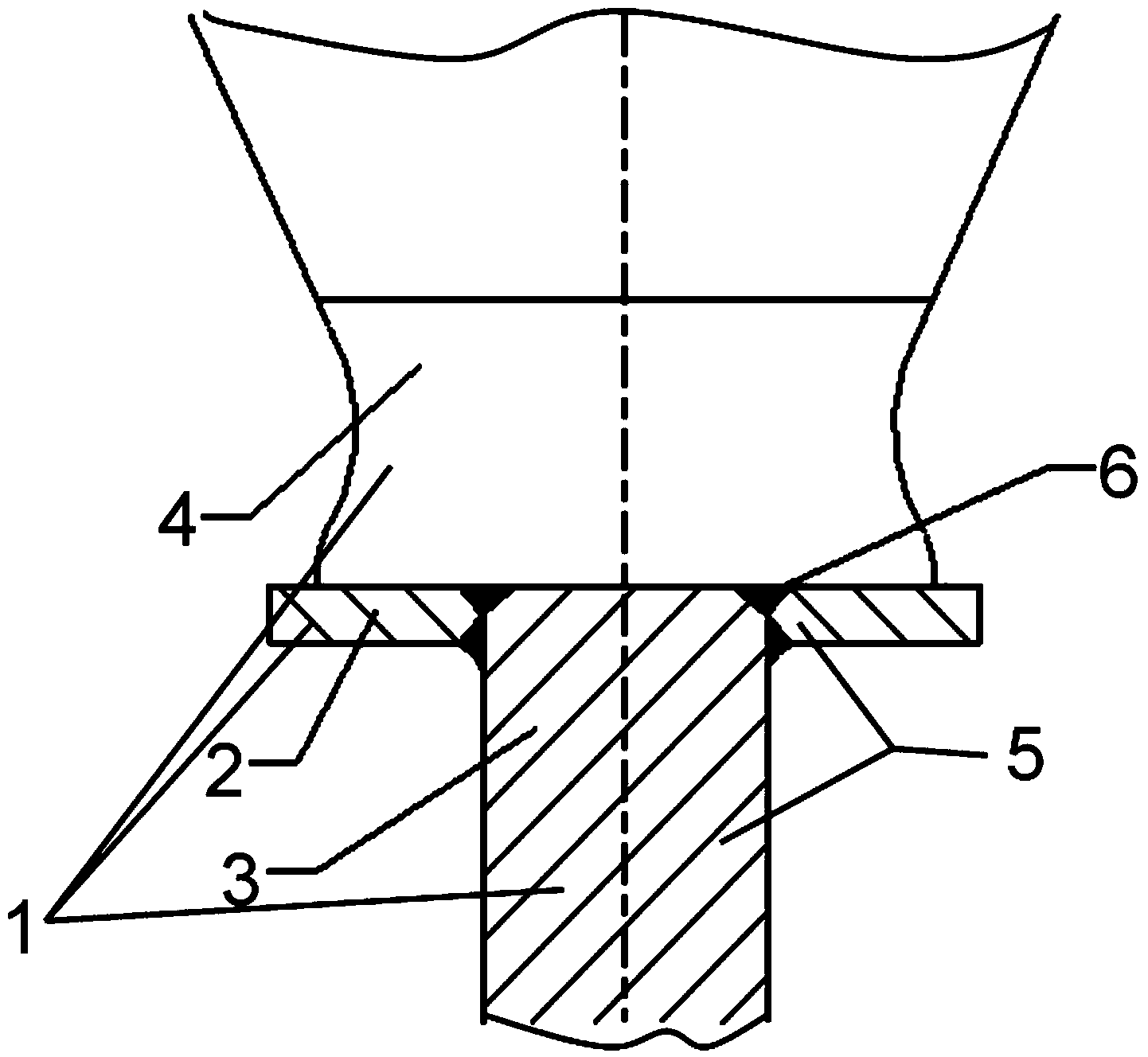 Connecting method of hydro generator rotor support