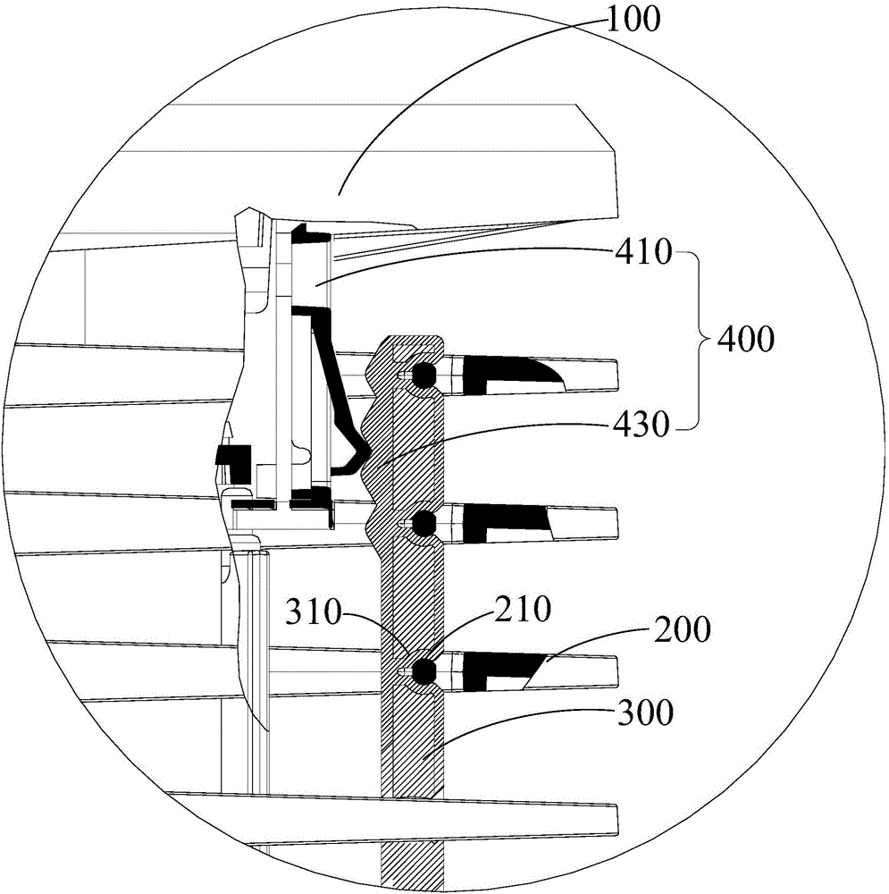 Air deflector positioning structure and cooling fan with same