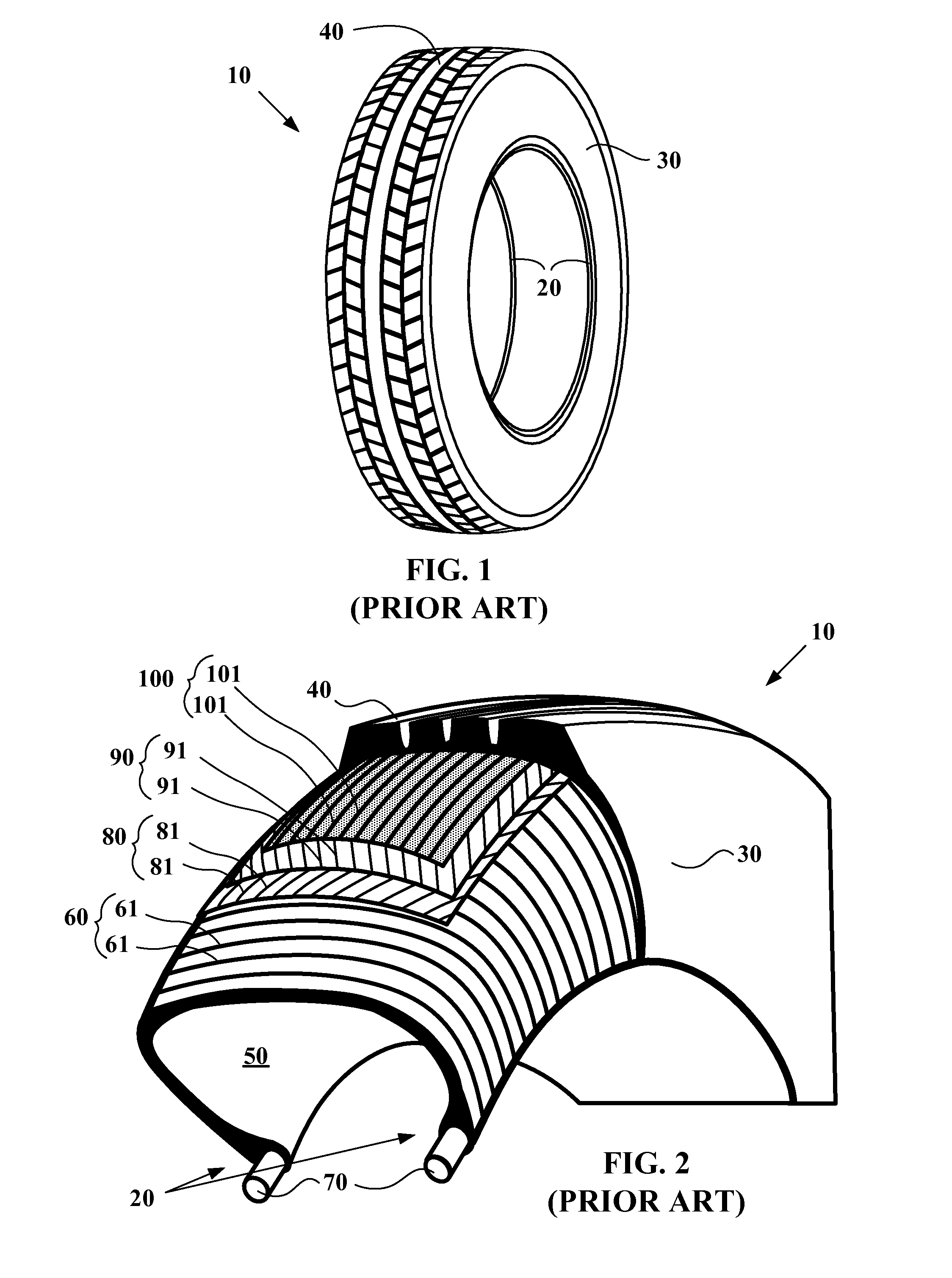 Tire with improved beads