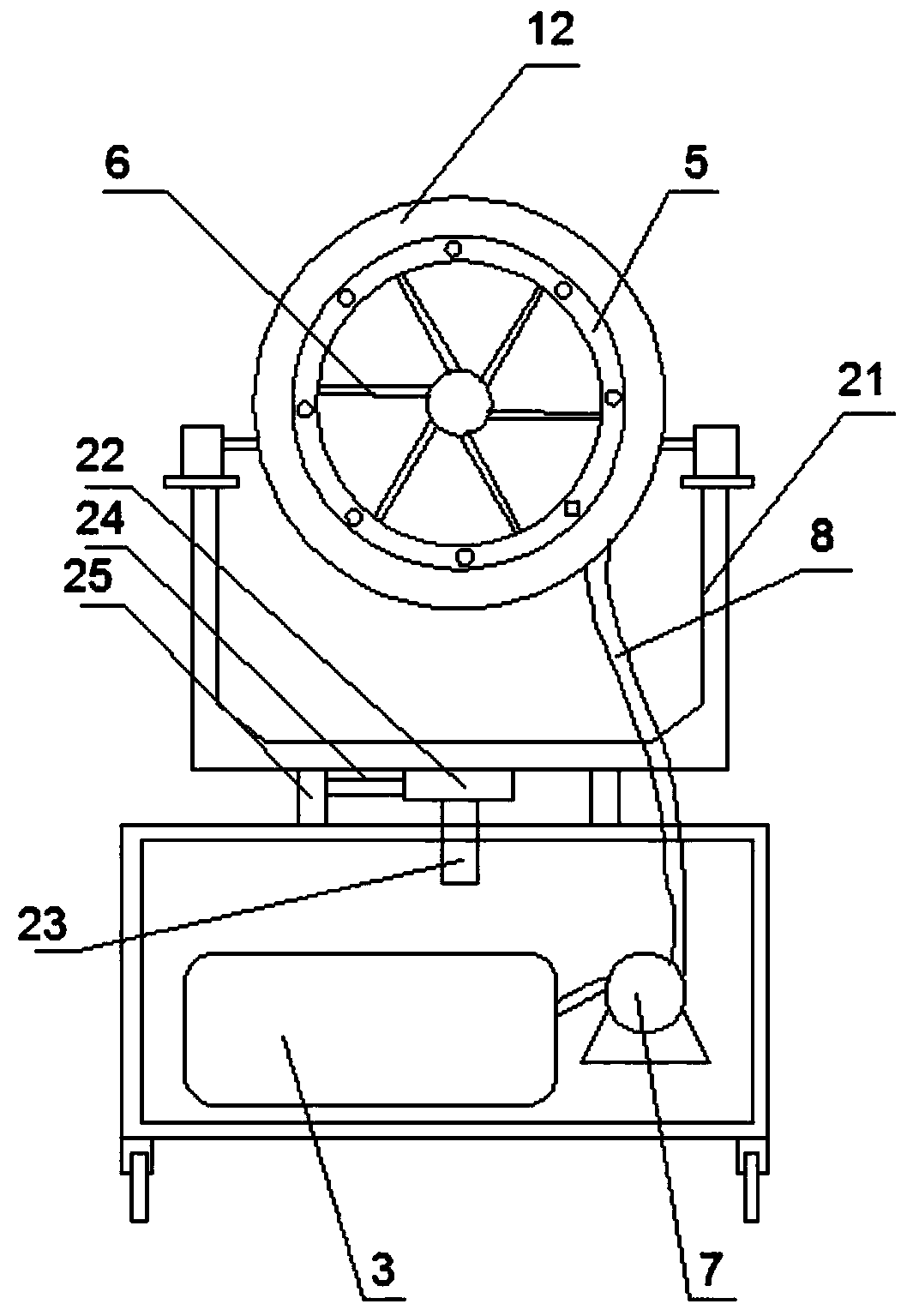 Rotatable moisture conditioning device for granary
